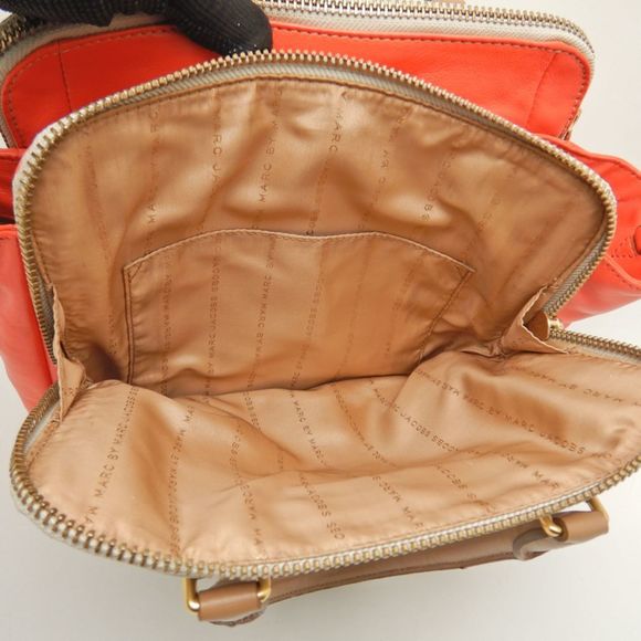 MARC JACOBS M0001417A Handbag Leather Grey Orange 251616 - Picture 8 of 10